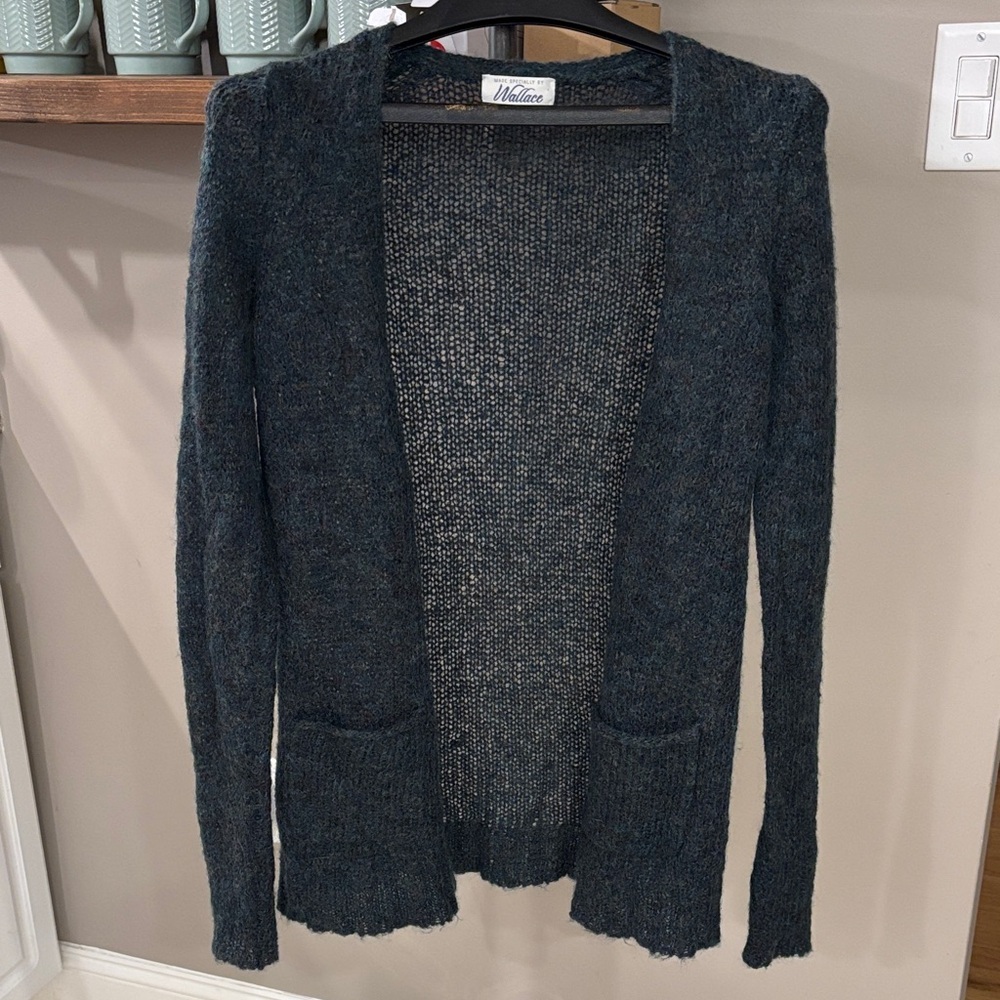 Wallace Speckled Mohair Wool Blend Sweater XS Cozy Textured Knit